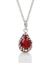 Collier pendentif oeuf rouge Keren Kopal avec cristaux - $39.24