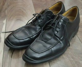 COLE HAAN Men&#39;s Leather Moc-Toe Dress Blucher ~ Black ~ Size 11M  India - $41.53