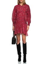 Isabel Marant Etoile Women&#39;s Anaco Paisley Printed Red Cotton Dress Size... - £156.56 GBP