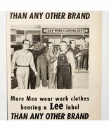 1950 Lee Work Clothes Denim Jeans Overalls Advertisement Labor Fashion D... - $41.12 CAD