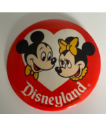 Disneyland Button Mickey Mouse Minnie Mouse Vintage Pin Disney World Pin... - £7.31 GBP