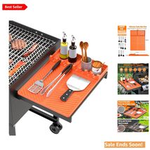 Silicone Grill Mat for Blackstone BBQ Organizer Orange Large 16x11.5 Inches - $32.62