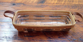 Vintage Longaberger Dresden Ohio Handwoven Plant Basket Plastic Protecto... - $24.74