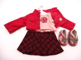 American Girl Petals and Plaid Outfit Just Like You Outfit Top Jacket Sh... - $34.65