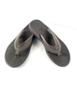 Reef Fanning Bottle Cap Men&#39;s Shoes Brown Grey 7 M Leather Toe Thong San... - $522.00 MXN