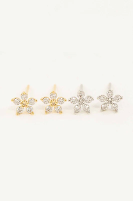 Primary image for Jeweled Flower Stud Earrings