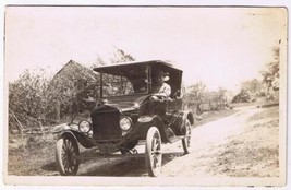 Portrait Postcard RPPC Driving Home Very Early Car - £15.79 GBP