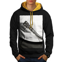 Wellcoda Vintage Player Old Music Mens Contrast Hoodie, Old Casual Jumper - £31.19 GBP