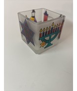 VTG 1997 Votive Holder Joan Baker Designs Hand Painted Hanukkah - £9.75 GBP