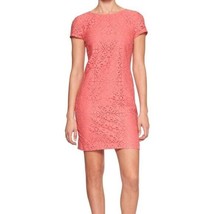 Banana Republic Casual Spring Summer Shift Dress NEW Coral Pink Lace NEW 12 - £28.75 GBP