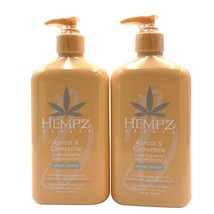 Hempz Apricot &amp; Clementine Smoothing Herbal Body Moisturizer 17 fl.oz-2 Pack - £32.75 GBP