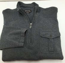 MICHAEL Michael Kors Grey 1/2 Zip Pullover Sweater Men&#39;s L - £27.33 GBP