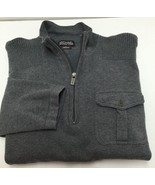 MICHAEL Michael Kors Grey 1/2 Zip Pullover Sweater Men&#39;s L - £27.20 GBP