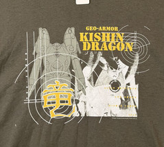 Geo-Armor Kishin Corps Dragon T-Shirt Vintage  Mecha XL  Olive SUN DAMAGE - £37.75 GBP