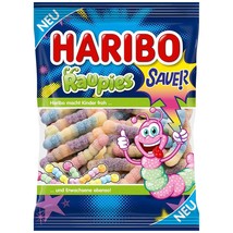Haribo RAUPIES Sour WORMS gummies-Made in Germany-160g- FREE SHIPPING - $8.37
