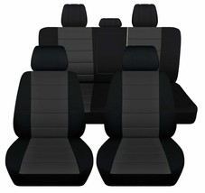 Front and Rear car seat covers Fits Ford Ranger 2019-2021  Black and Charcoal - £133.36 GBP