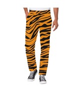 Men&#39;s Tiger Stripes Pattern All Over Print Casual Trousers Pants - £38.59 GBP