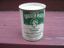 Vintage Quaker Maid Lithium 1 Pound Grease Empty Can - $24.75