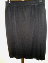 Exclusively Misook Petite Black Skirt Pleated Front Bottom Sz Xs - £28.47 GBP