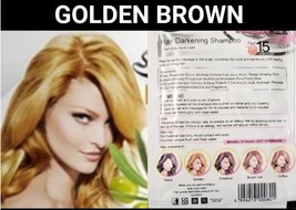 5 Pcs Golden Brown Herbal Hair Dye SHAMPOO-DYE Gray Hair Permanent Color - £11.79 GBP+