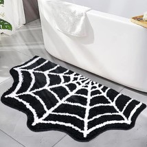 Spider Web Bath Mat, 3120&quot; Halloween Bath Mat Non-Slip Rugs Spiderweb Rug Machin - £32.06 GBP