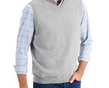 Club Room Men&#39;s Solid V-Neck Sweater Vest in Grey Heather-Large - $14.99