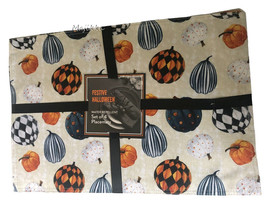 Colordrift Festive Halloween Water Resistant Placemats Set of 4 Spills B... - £30.45 GBP