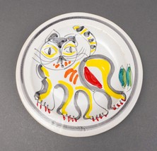 Desimone Italy 65 Signed Vintage MCM Hand Painted Cat Art Pottery Plate 9 5/8&quot; - £239.79 GBP