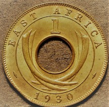 East Africa Cent, 1930 Gem Unc~RARE~Tusks~Over 90 Years Old - $23.43