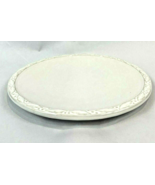 Vintage White Round Platter 12.5&quot; Secla Portugal Pottery Holly Glazed Se... - $28.00