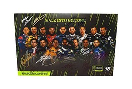 16X AUTOGRAPHED Monster Energy Cup Series FIRST NASCAR PLAYOFFS (Race In... - $449.96