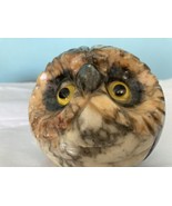 Vintage Alabaster  MARBLE Round Owl Figurine Paperweight  Italy - €17,11 EUR