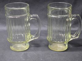 2 Unmarked Ribbed 16 Ounce Beverage Glass - Likely Hazel Atlas OR Macbet... - $21.16 CAD