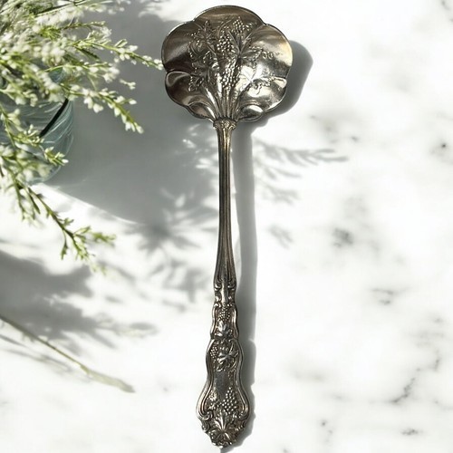 Antique International MOSELLE Silverplate Vintage Grapes Shell Cream Lad... - £24.46 GBP