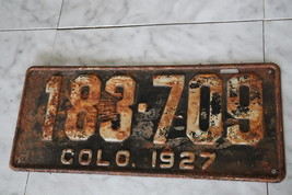 Vintage 1927 Colorado License Plate 183 709 (single) - £102.48 GBP