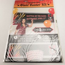 Rock &amp; Roll Giant Custom Birthday Banner Kit- Heavy metal Skull &amp; Crossb... - $15.83