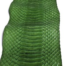 Patent Snake Skin Snakeskin Leather Elaphe Hide Avocado Green  - $444.27 MXN+