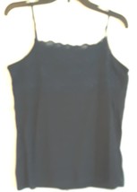 DARK NAVY BLUE Poly Rayon Camisole Top Sz 10-12 ML - £15.65 GBP