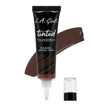 L.A. Girl Tinted Foundation, Buildable Natural Finish-Ebony (1fl oz) - £4.47 GBP