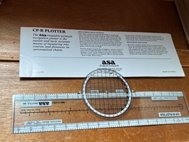 ASA Publications CP-R Rotatable-Asimuth Navigation Plotter Clear Plastic Measuri - £11.77 GBP