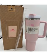Stanley Quencher H2.0 Tumbler 40oz Cherry Blossom Pink Cup With Straw NIB - $1,320.17 MXN