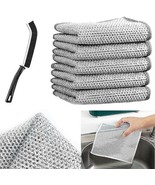 3 Pack Non Scratch Dish Washcloth &amp; Gaps Cleaning Brush, Multipurpose Wi... - £15.83 GBP