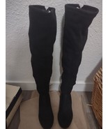 New $69 American Eagle Thigh High Black Suede Tall Boots Size 7 - $735.82 MXN