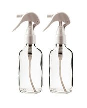 Perfume Studio® 4oz Boston Round Clear Glass Spray Bottles with White Trigger Sp - £9.58 GBP