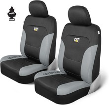 For CHEVY Caterpillar Car Truck Seat Covers for Front Seat Set Black Gre... - $46.74