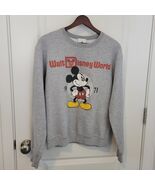 Vintage 1971 Walt Disney World Mickey Mouse Crewneck Sweatshirt S Heathe... - €17,65 EUR