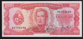 1967 P-47A (TDLR)  Uruguay Cien 100 Pesos Crisp Gem Mint. - $16.45 CAD