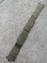 US Military Issue WW2 Green Canvas Pistol Belt WWII - $40.19