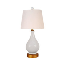 Beautiful White Porcelain Vase Table Lamp 17&quot; - £110.76 GBP