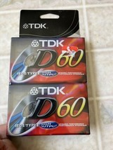 TDK D60 High Output Cassette Tape  Made in Japan NEW!! 2 pack - £8.81 GBP